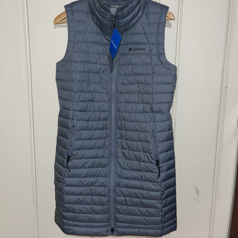 Columbia long puffer vest